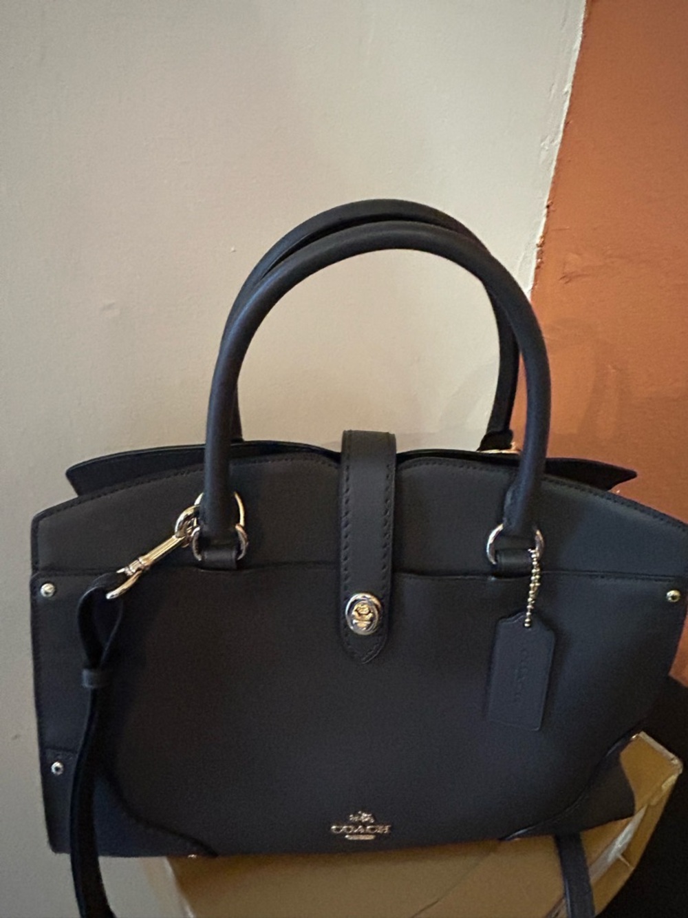 Coach Mercer 30 Brown Leather and suede Satchel with Gold Hardware NWOT. - Picture 6 of 6